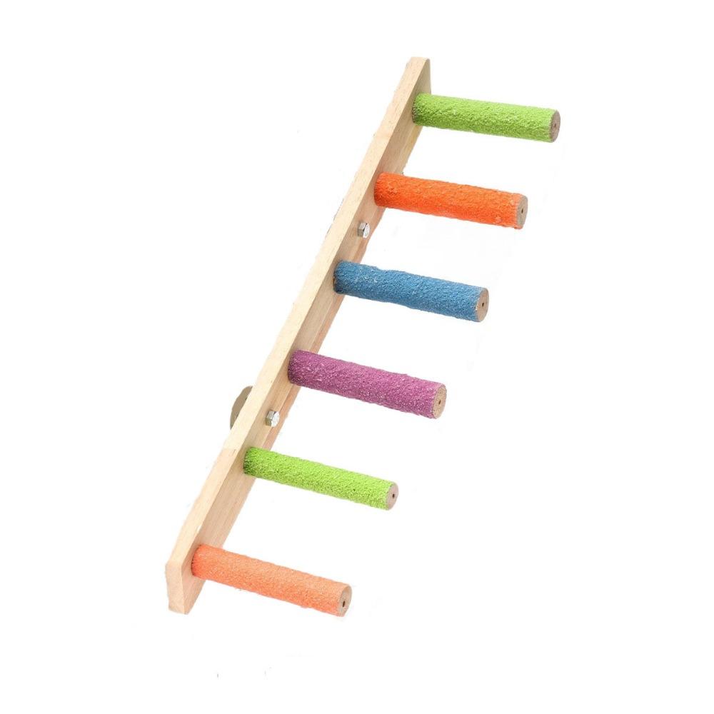 Wear-resistant Bird Cloud Ladder 4/6/8 Step Parrot Grinding Claws Stick Hamster