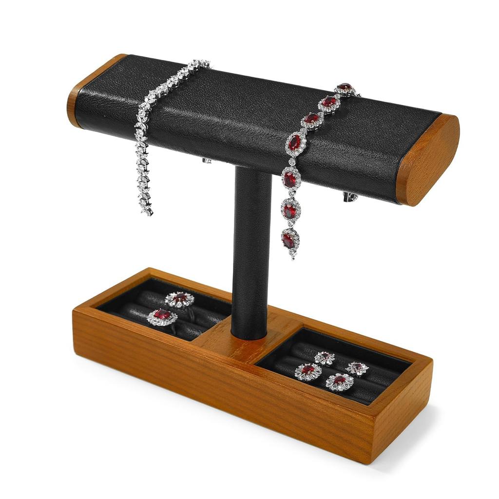 Oirlv Watch Stand, 2 Pieces, 4 Pieces, Wooden Display, Storage, Photography, Luxury, Stylish, Compatible with Eligible Bills SM19203 (Black)
