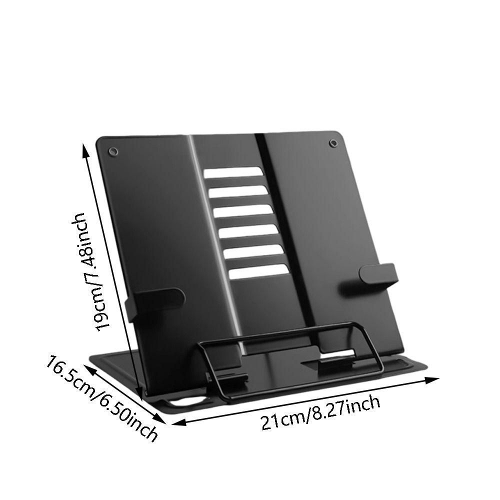 6 Adjustable Positions Desk Book Holder Heavy Duty Metal Document Holder Cooking Recipes