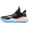 Баскетбольные кроссовки Li Ning Storm Low Fabric Shock Absorbing Non-Slip Rebound High-Top с высоким берцем, мужские кроссовки Black Orange ABFS013-2