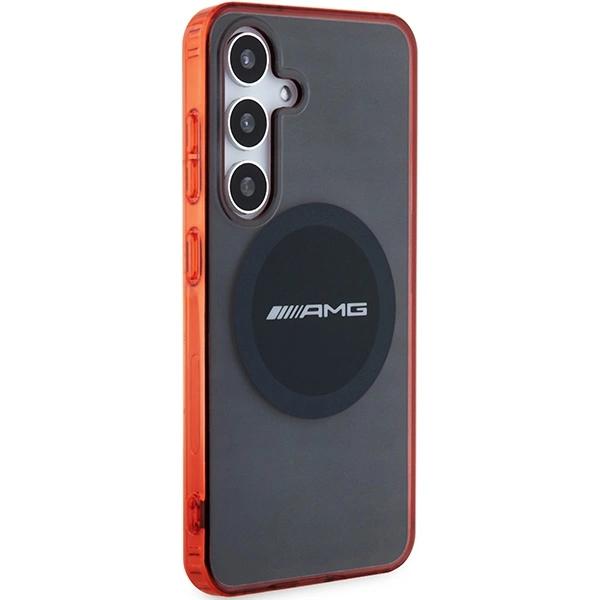 Прозрачный двухцветный чехол Magsafe Amg для Samsung Galaxy S24 — черный