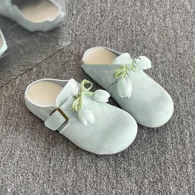 Ленивые тапочки-шлепанцы летние полутапочки женские универсальные повседневные с закрытым носком