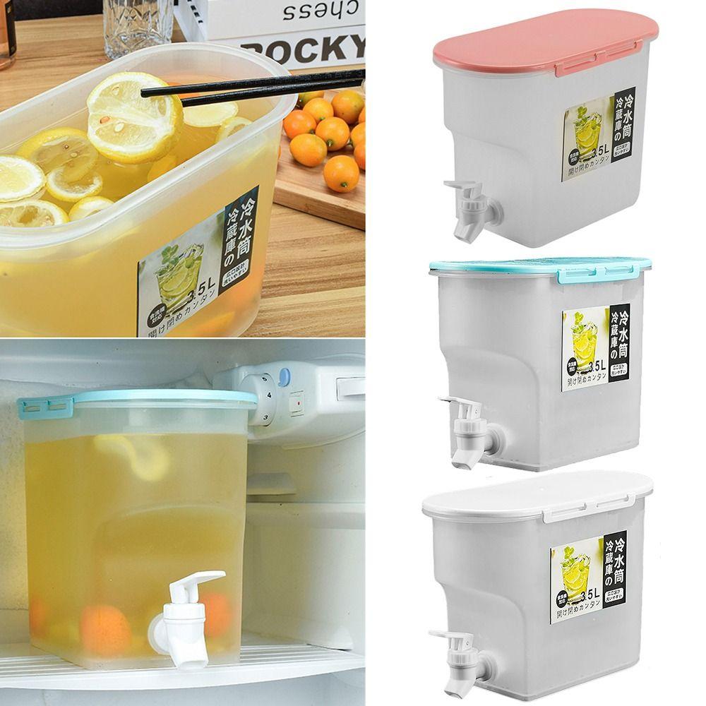 Plastic Drink Dispenser Fruit Teapot Refrigerator Cold Kettle New Drink Water Kettle