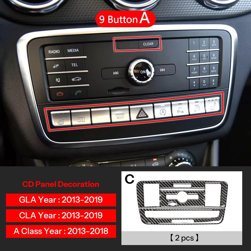 For Mercedes Benz A Class W176 GLA X156 CLA Accessories Car Interior Air Conditioning CD Console Panel Cover Trim Car Styling