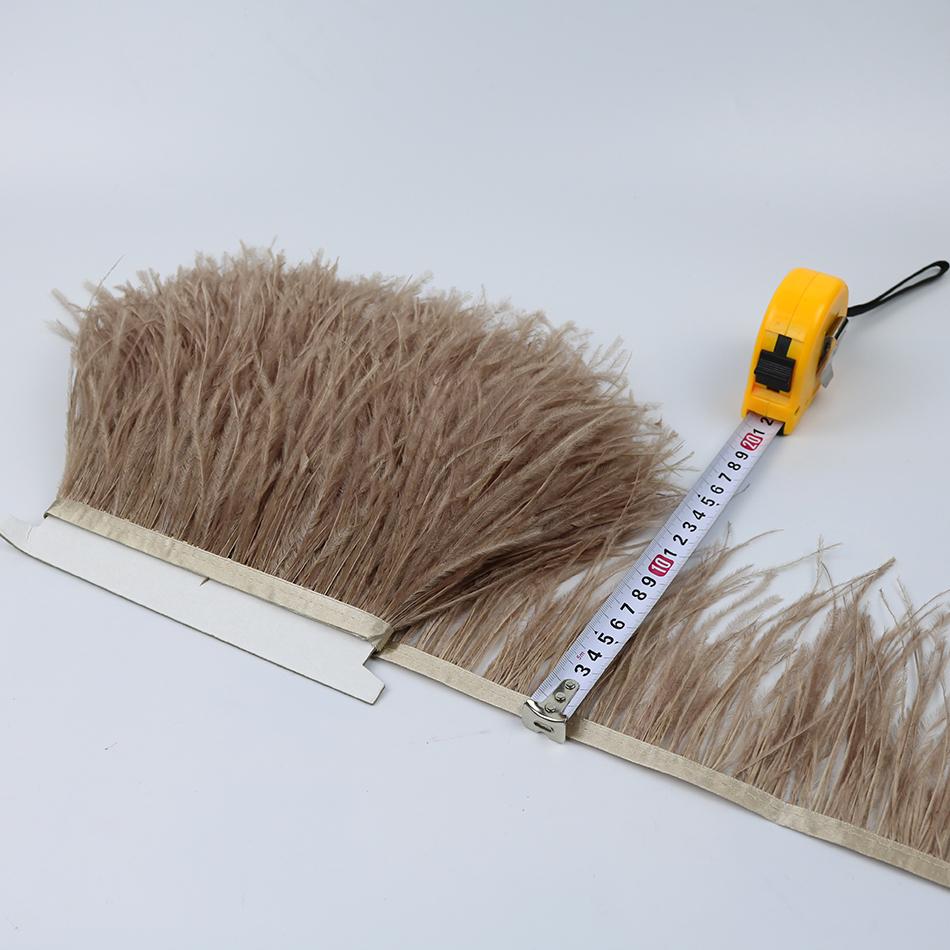 Перо 1 метр Цветные Натуральные Страусиные Перья Бахрома Отделка 8-10 см 10-15 см Лента Перья для Волос для Одежды Свадебный Декор Швейная Отделка