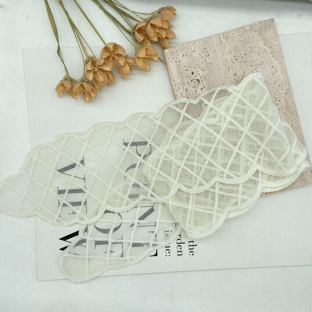 Французский кружевной вышитый шелковый шарф-повязка на голову - Супер Фея Милая Лента для волос