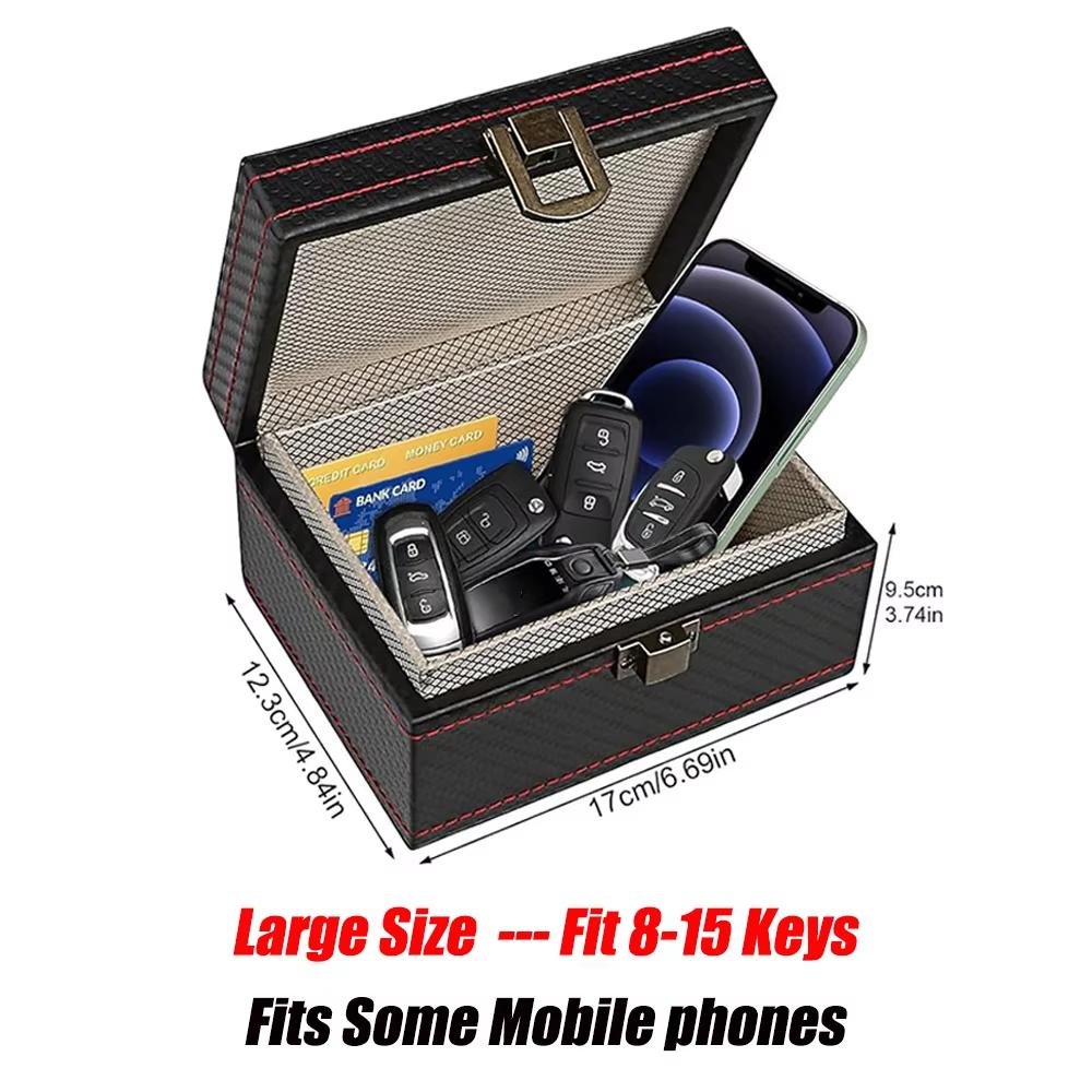 Anti Theft Faraday Box RFID Faraday Key Fob Signal Blocker Radiation-proof Mobile Phone Box Car Keyless Security Organizer