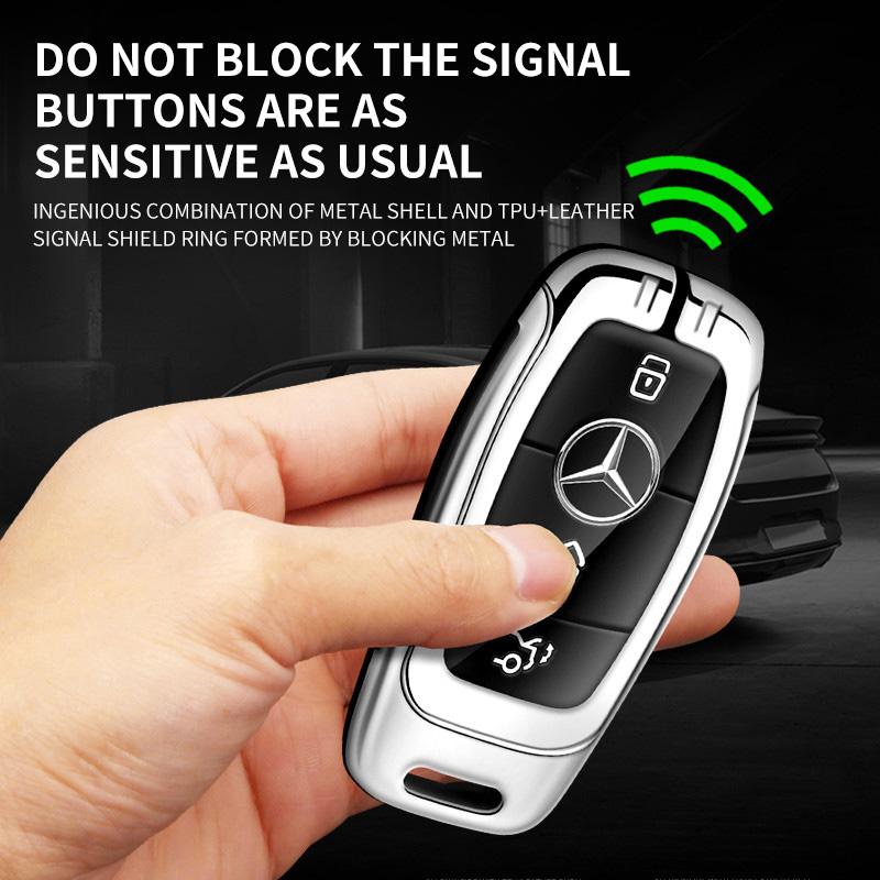 Car Key Case Covers For Mercedes Benz A C E S G Class GLC CLE CLA GLB GLS W177 W205 W213 W222 X167 AMG Auto Keychian Accessories QQ75