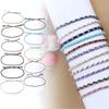 Copper Bead Girls Colorful Polyester Thread Fashion Accessories Braid Hand Rope Woven Bracelet