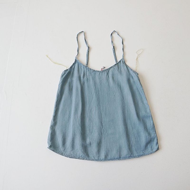 Летняя женская джинсовая майка из хлопка, без рукавов, пуловер, свободная, однотонная, универсальная базовая блузка для ношения под одеждой, 1x
