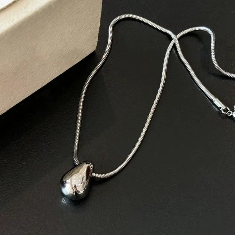 Adjustable Length Rope Clavicle Chain Zinc Zinc Alloy Heart Pendant Necklace Y2K Water Drop Necklace Party