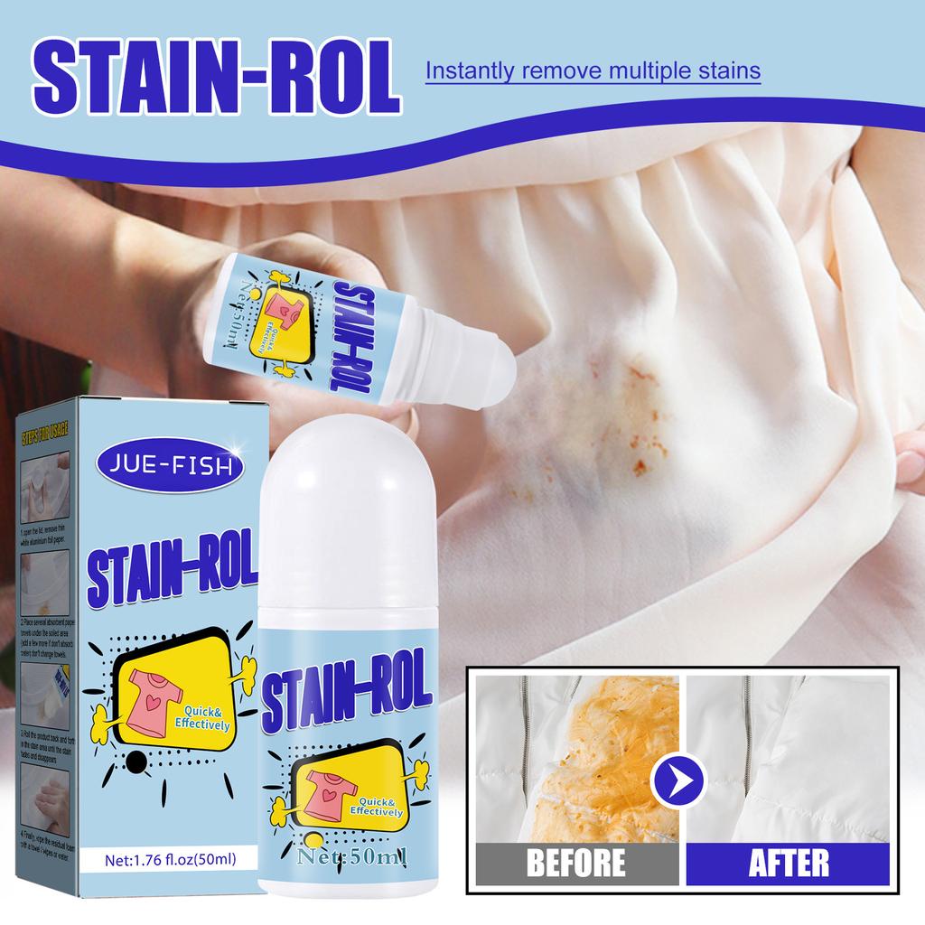 Portable Non Washable Clothes, Rolling Ball Stain Remover for White Clothes, Removing Oil Stains, Coffee Stains, Makeup Stains