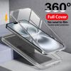 Прозрачный чехол 360 градусов для полного защиты For For Iphone 17 Air 16 1 14 13 12 11 Pro Max Mini 16E 8 7 6 Plus XS XR X SE Ударопрочная крышка
