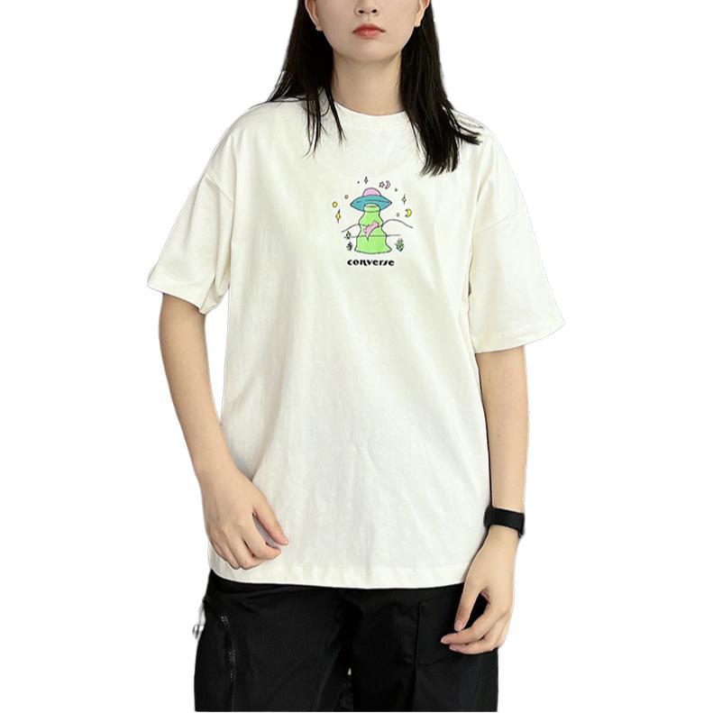 Converse FW22 Set in Sleeve T Shirt Women's White (Unisex) T-Shirts 10024873 A01