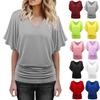 Women Fashion Summer 2022  Sleeve Casual Solid T-Shirt Tops Blouse