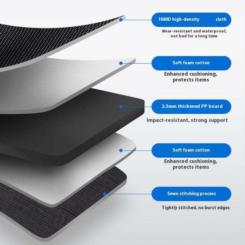 Складной автомобильный контейнер для хранения большой вместимости с несколькими отделениями, органайзеры для багажника автомобиля для организации задней части автомобиля