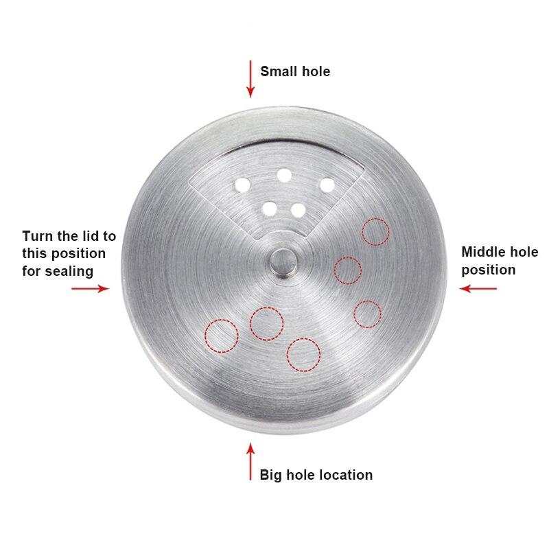 Банки для приправ из нержавеющей стали, стеклянная бутылочка для разбрасывания, горшок для приправы для барбекю, бутылка для перца, держатель для зубочисток, вращающаяся солонка