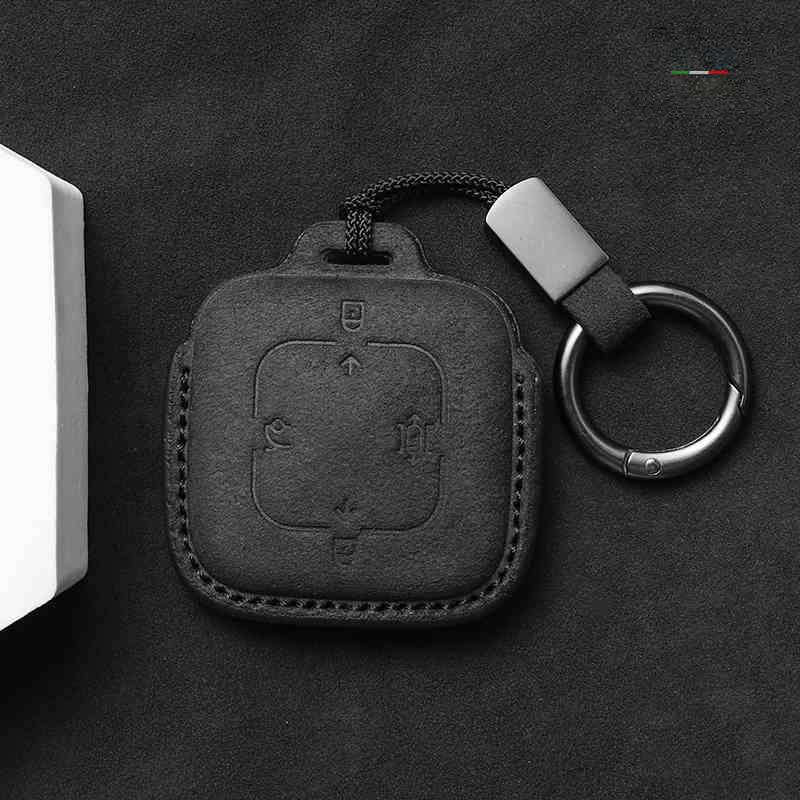 Для Zeekr 001 7X X 009 Чехол для брелока, Специальный замшевый чехол для защиты ключа, Bluetooth-сумка для ключей с пряжкой, Автомобильные аксессуары, Кожа