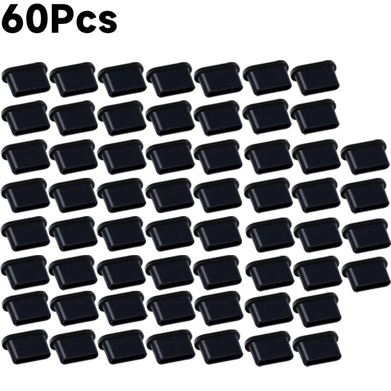 60-1Pcs Dust Plugs Type C Charging Port Protector Stopper Cap Cover for IPhone 15 Samsung Huawei Xiaomi Phone Silicone Dustplugs2