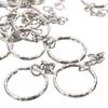 50pcs DIY 25mm Polished  Keyring Keychain Split Ring Short Chain Key Rings