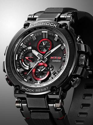 G-SHOCK MTG-B1000B-1AJF [MT-G Bluetooth Radio Wave Solar] Круглые часы черного цвета