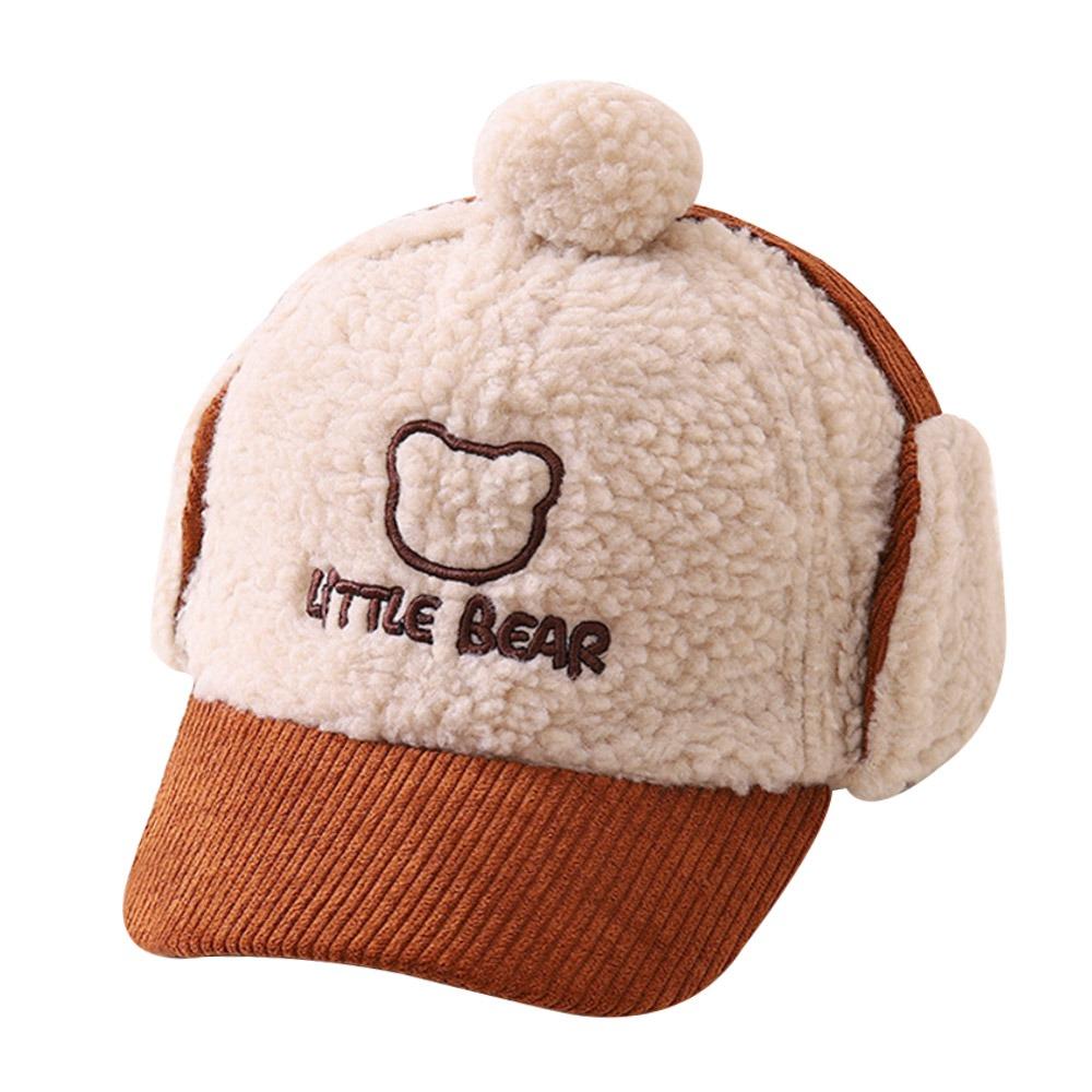 Earmuff Baby Baseball Cap Cute Bear Lei Feng Hat Winter Kids Peaked Caps  Toddler