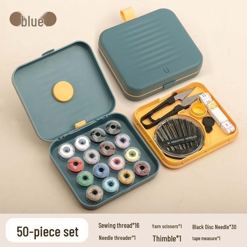 High-Quality Solid Wood Sewing Box: Complete Needle & Thread Set for Home, Weddings, Dorms