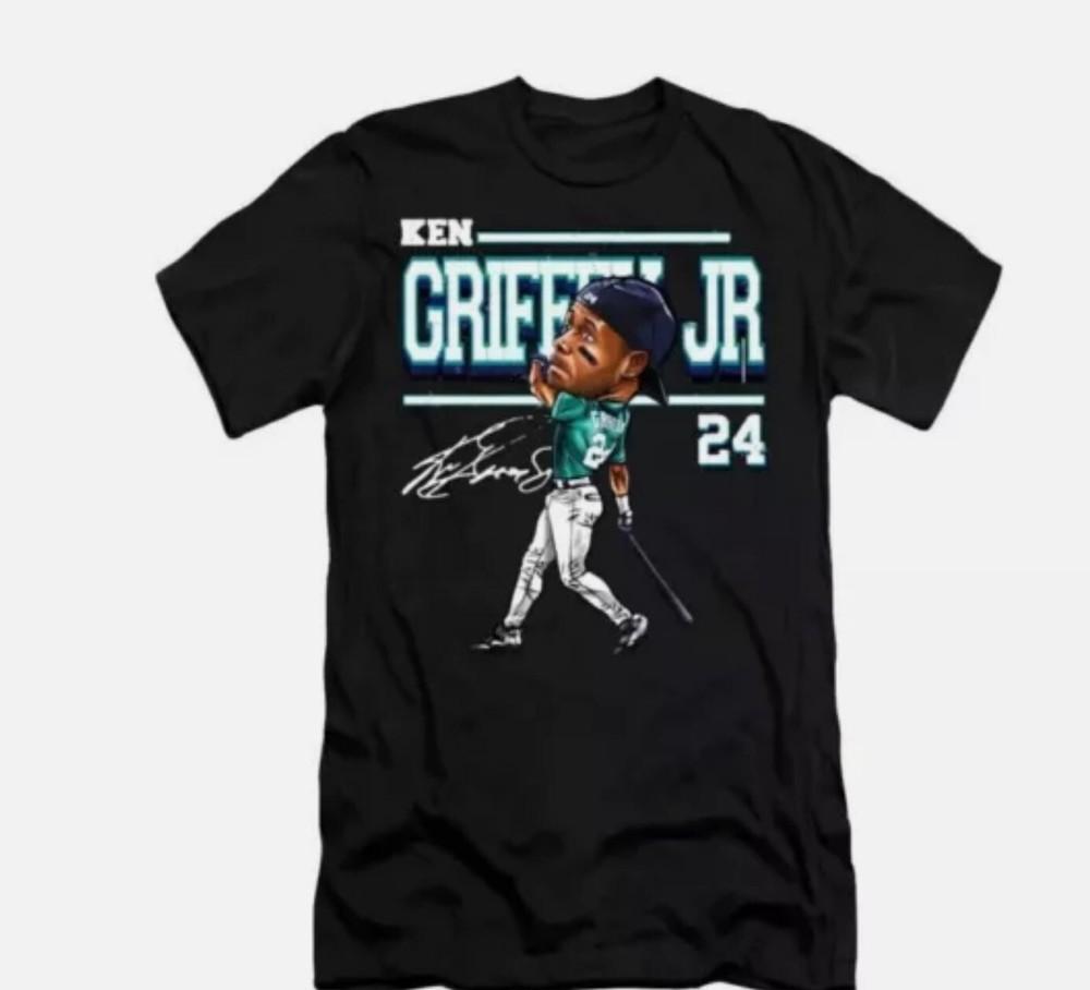 Ken Griffey Jr Signature Cotton S-5XL Black Unisex Classic Shirt Unisex T-Shirt