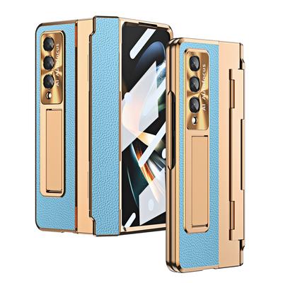 Противоударная защитная пленка для переднего стекла из кожи для Samsung Galaxy Z Fold4 5G Fold 4 Fold3 Fold 3 Zfold3 Kickstand Full Cover