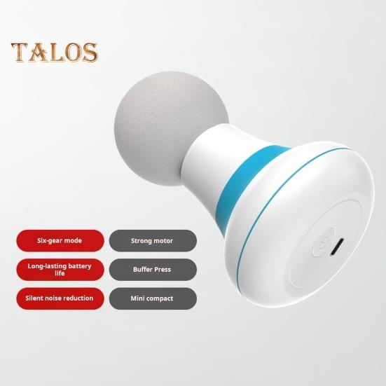 Ручной массажер для тела, ударный массажер для глубоких тканей, мышцы с 6 скоростями, перезаряжаемый от USB, портативный электрический массажер для мышц