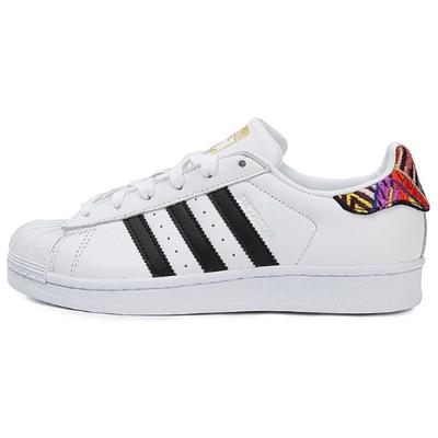 Женские кроссовки Superstar Embroidery White Black Metallic-Gold AC8576