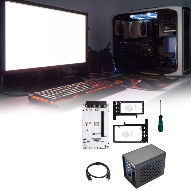 GPU Dock Thunderboltcompatible 3/4 GPU Docking Station TH3P4G3 Case 85W 40Gbps Laptop External Graphics Card & Brackets