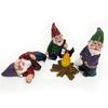 Drunk Dwarf Gnome Ornaments 3 Dwarfs Bonfire Resin Crafts Ornaments Cute Cartoon Garden Decorations
