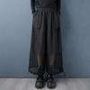 Black Plus Size Vintage Hole High Waist Casual Loose Spring Summer Autumn Wide Leg Pants Women Trousers