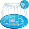 Extra-Large 170cm/66.93inch PVC Kids' Water Sprinkler Foldable Inflatable Spray Mat Summer Cool-Down Toy