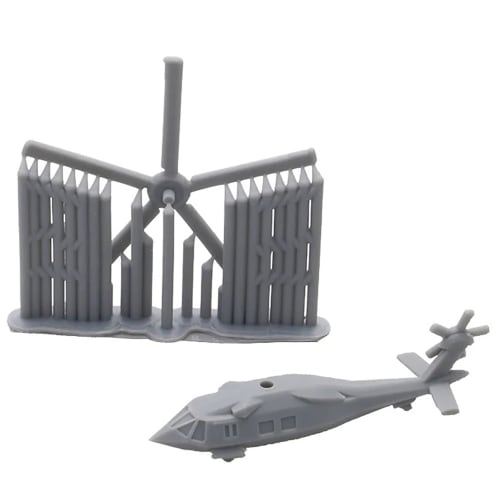 5-Pack RUH-60 Black Hawk Stealth Helicopter Model Resin Assembly 1/2000-1/350 Scale Transport Military Model (1/700 (27mm))
