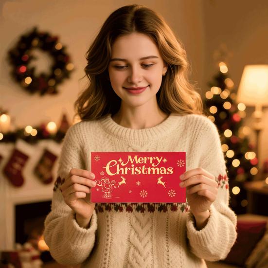 Рождественские конверты для денежных подарков с 6 отделениями, держатель для денег сделай сам и