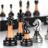 High Quality Luxury Metal Chess Figures 45*45*3Cm New Wooden Chess Set Chessboard Games Folding Alloy Home Chess Decorations Set