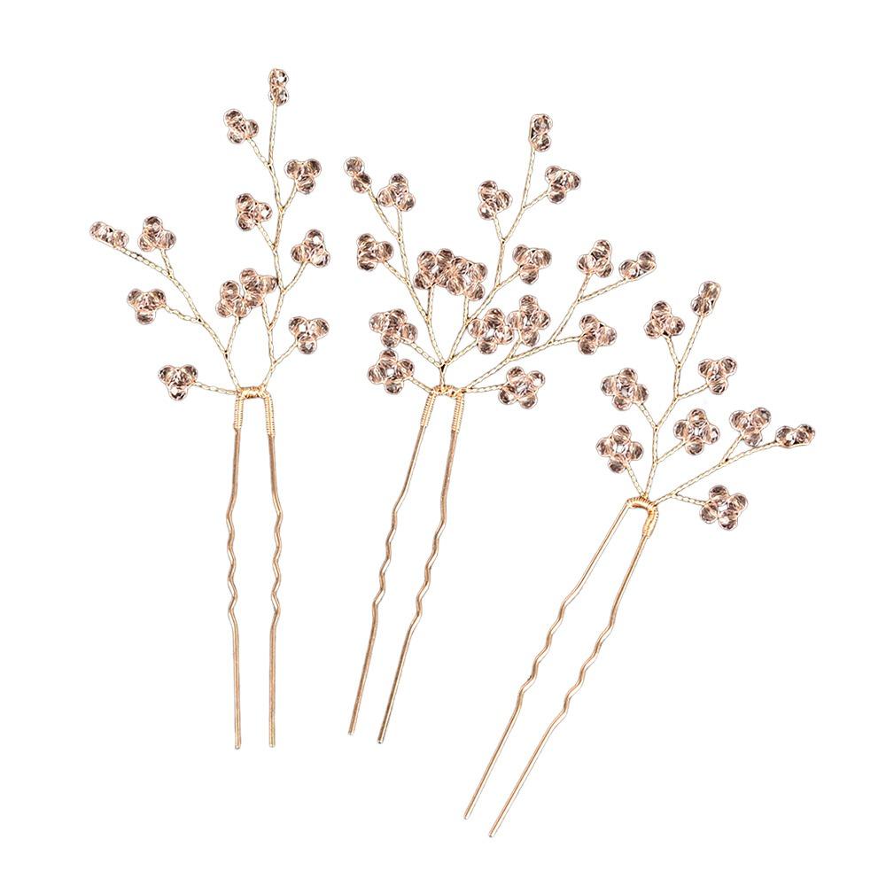 Handmade Pearl Hairpins U-Shaped Updo Decoration Vintage Hair Jewelry Gift for Women