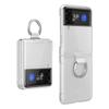 Защитный чехол Samsung Z Flip 4/3 с кольцом: Прозрачный, Защита от падений, Ультратонкий, Дизайн под кожу