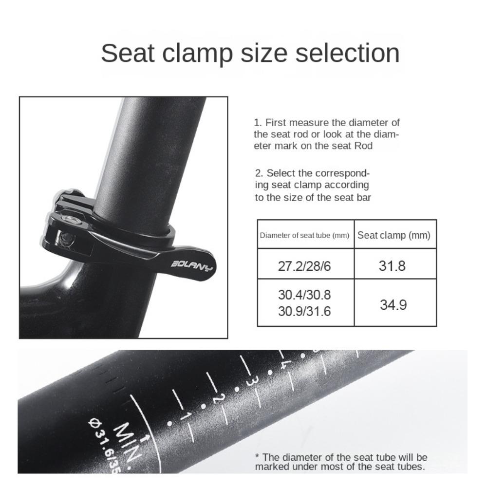 1pc 31.8/34.9mm Bike Canoe Saddle Collar Bolt Ultralight Quick Release Clamp  Seat Post