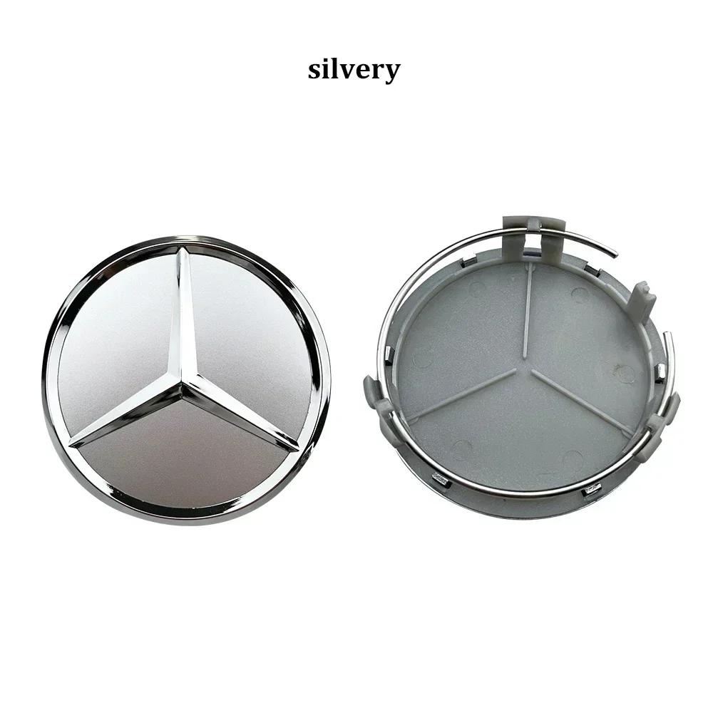 AAVL1 Mercedes Benz wheel center cap 4pcs black 75mm Hubcap For Mercedes w204 w211 w205 W212 amg w203 w213 w124 w176 w177 accessories