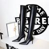 European and American Style Simple High Heel Pointed Elastic Lycra Sexy Slim Over Knee Boots