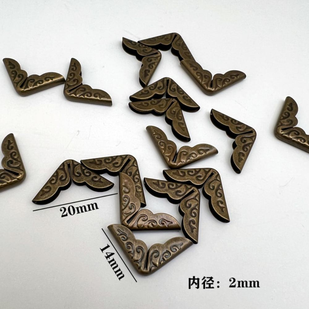 100Pcs Metal Book Corner Protector Vintage Scrapbook Photo Album Notebook Menus Folder Protecting Golden Silver Bronze MIT