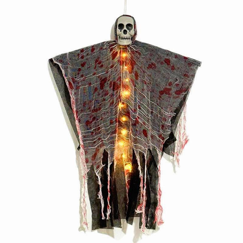 Halloween Party Glowing Hanging Skeleton Ghost Ornament Horror Props Haunted House Decorations