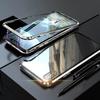 Magnetic Case - iPhone XR - Silver + Transparent - Magnetic Absorption - Tempered Glass - Rigid