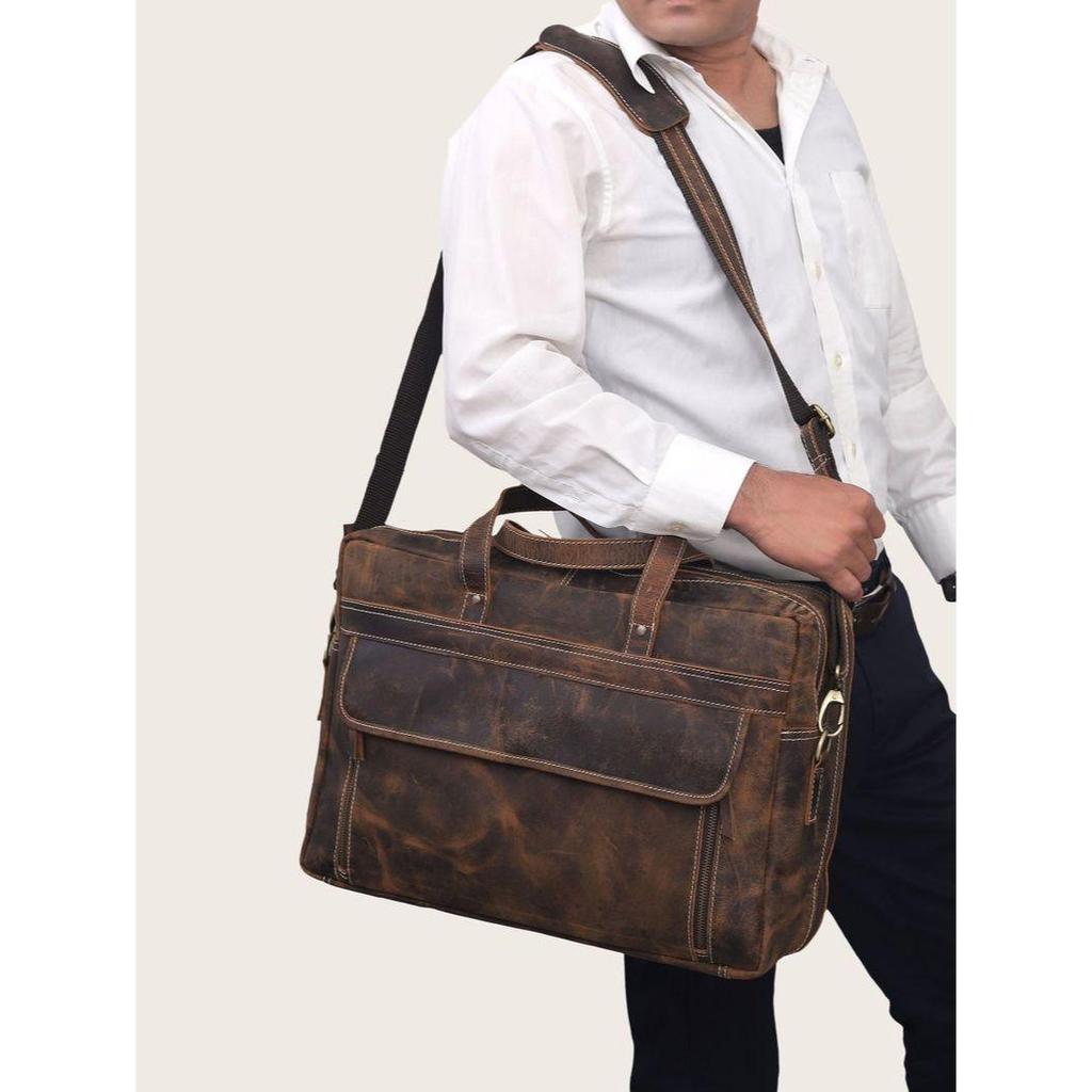 Personalized Handmade Leather Handbag Briefcase Messenger Bag Men Leather Shoulder Bag School Laptop Bag Best Travel Bag Satchel Bag GIFT