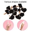 10Pcs Wood Mini Chalkboard Signs with Clip, Small Rectangle Blackboard, Food Labels, Message Board Signs, Labels Clips for Party Decoration