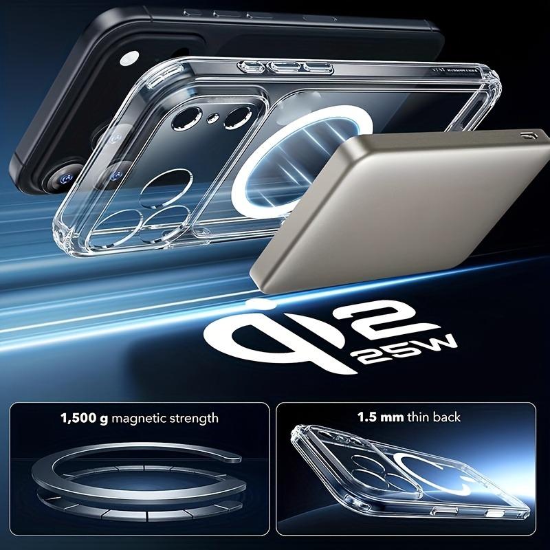 Transparent Magnetic case for For Iphone 17 Air 16 1 14 Plus 13 12 11 Pro Max Wireless Minimalist Design Charger Cover