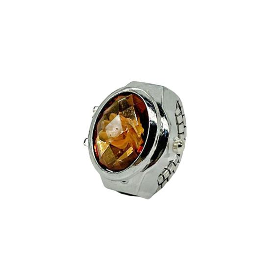 Красочные часы со стразами и откидной крышкой, эластичный ремешок из нержавеющей стали, овальный циферблат, женские часы, кольцо на палец, подарок на день рождения, модные аксессуары